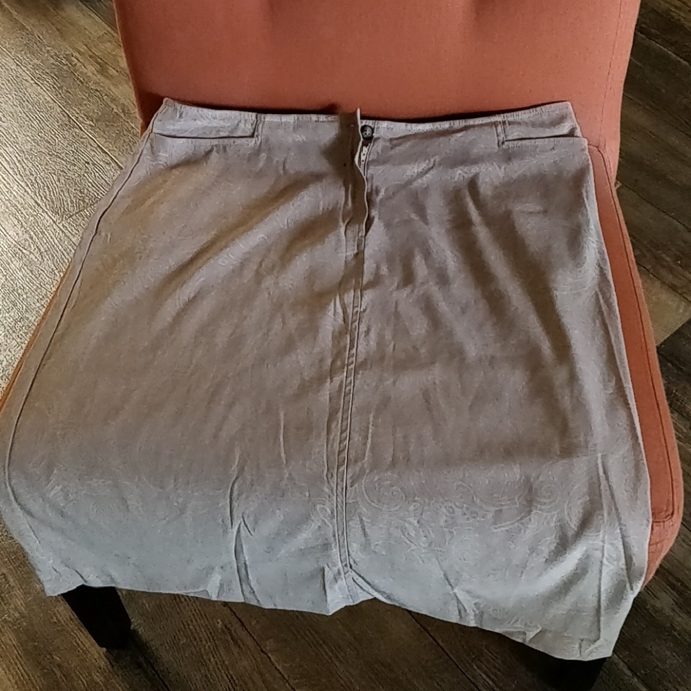 Suede medium length shirt